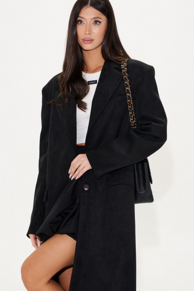 Жакет из искусственной замши свободный с карманами ANNETE A5430/3 - фото 7