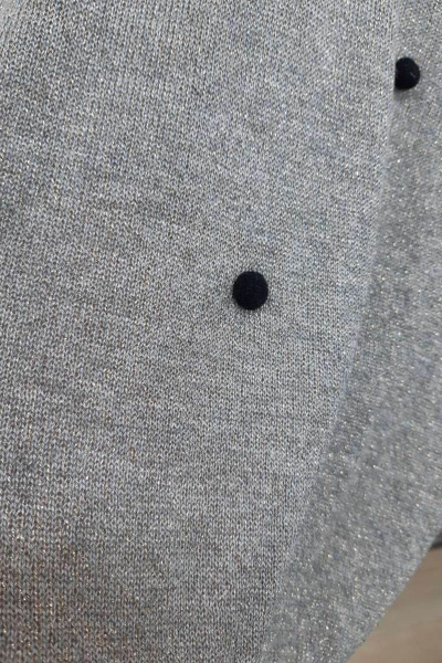 Демисезонный серый джемпер из вискозы длиной 60 см BURVIN 7227-78 1 - фото 4