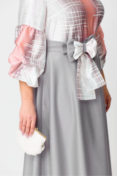 Платье мультиколор с погонами и расклешением Angelina & Сo 1205 - фото 8