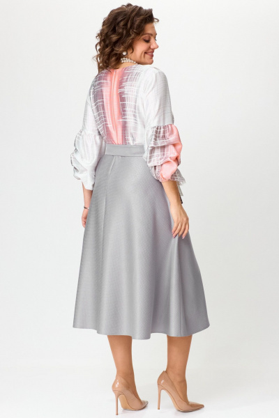 Платье мультиколор с погонами и расклешением Angelina & Сo 1205 - фото 7