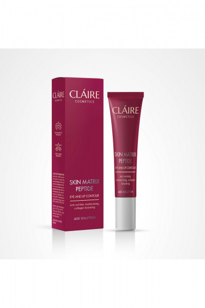 Крем для век и губ, лифтинг, увлажнение, антивозрастной,  круглогодичный Claire Cosmetics SKIN MATRIX PEPTIDE Крем-контур для кожи вокруг глаз и губ - фото 1
