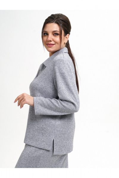 Костюм из трикотажных джемперов и широких брюк серый Пинск-Стиль 215 серый - фото 7
