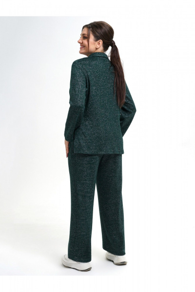 Костюм из трикотажа и брюк с поясом зеленый Пинск-Стиль 215 лесной_зеленый - фото 5