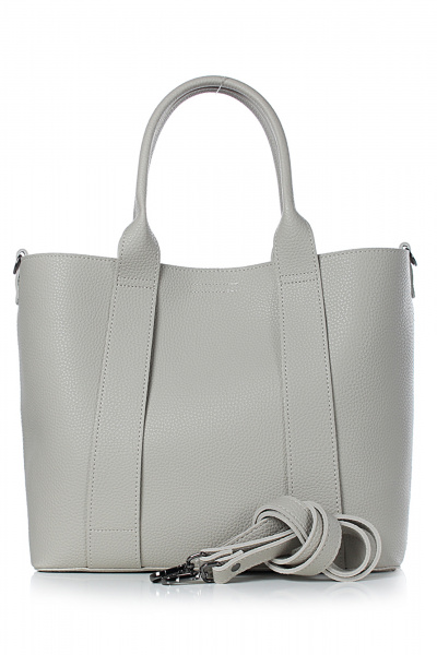 Круглогодичная экокожаная сумка с перегородочным карманом Galanteya 11724.24с817к45 бежевый_т. - фото 2