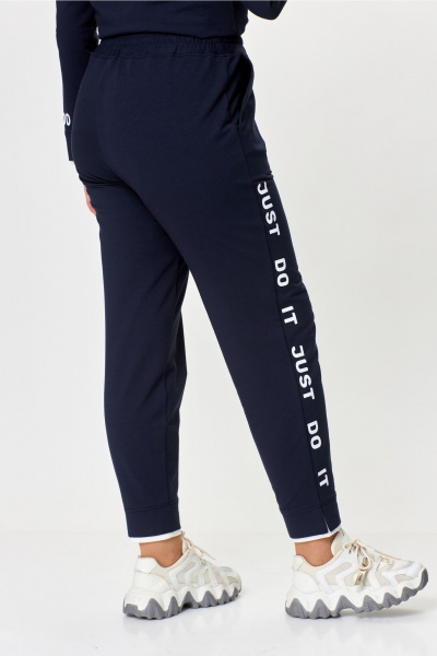 Костюм из трикотажа: бомбер и зауженные брюки спорт-шик Bonna Image 889 синий - фото 18