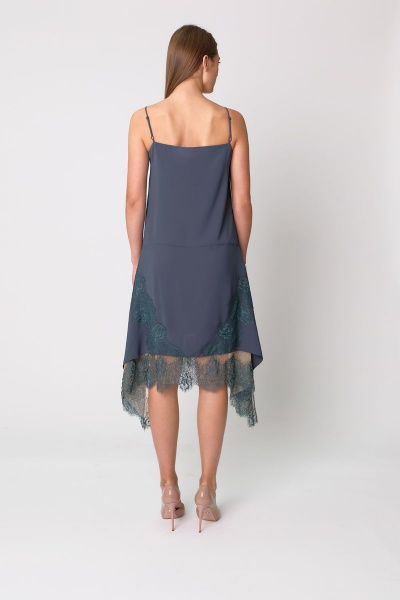 Зеленое кружево платье на бретельках в нарядном стиле BURVIN 7253-81 1 - фото 2