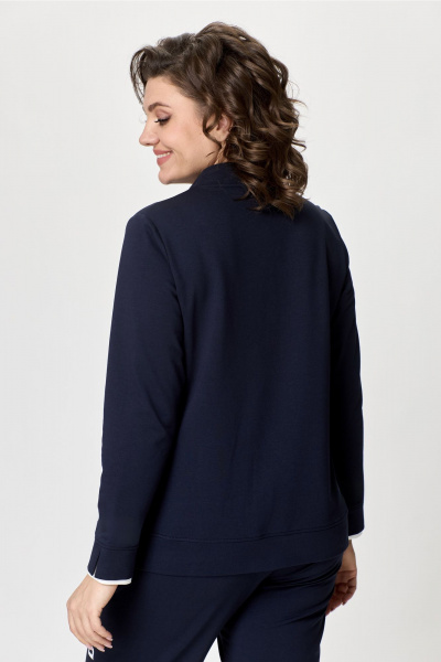 Костюм из трикотажа: бомбер и брюки зауженные с карманами Bonna Image 889-1/1 синий - фото 13