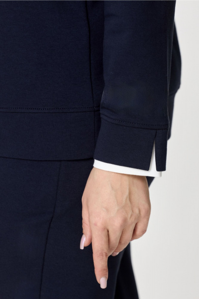 Костюм из трикотажа: бомбер и брюки зауженные с карманами Bonna Image 889-1/1 синий - фото 12