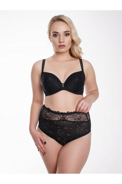 Кружевной бюстгальтер на каркасах с плотной чашкой Frank&Co 15215 черный - фото 1
