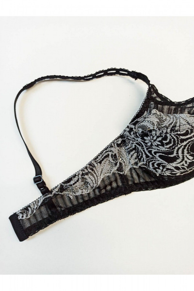 Кружевной бюстгальтер большого размера с поддержкой Frank&Co 13224 черный - фото 7