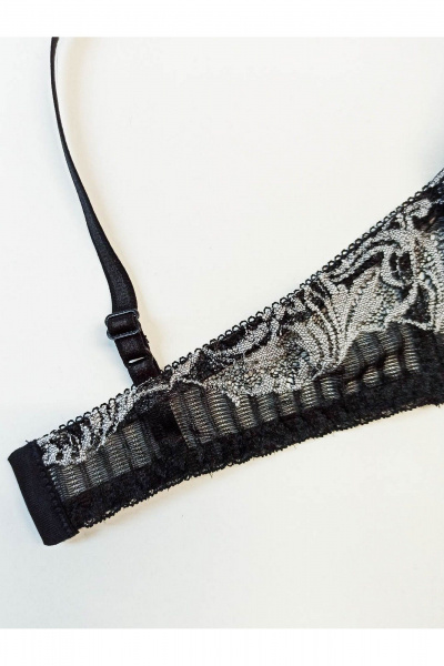 Кружевной бюстгальтер большого размера с поддержкой Frank&Co 13224 черный - фото 6