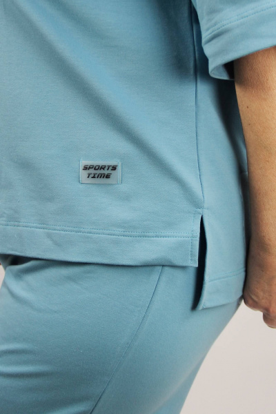 Демисезонный комплект: майка и шорты из трикотажа для повседневной носки Полесье С0226-24 4С0863-Д43 158,164 голубой - фото 3