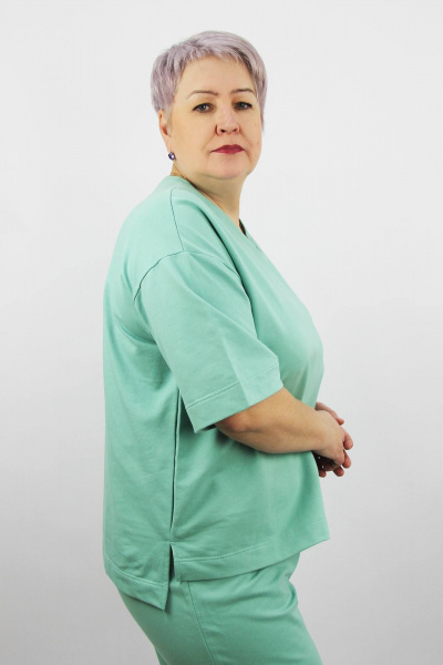 Зеленый комплект майка и шорты из трикотажа на каждый день Полесье С0226-24 4С0863-Д43 158,164 зимняя_зелень - фото 2