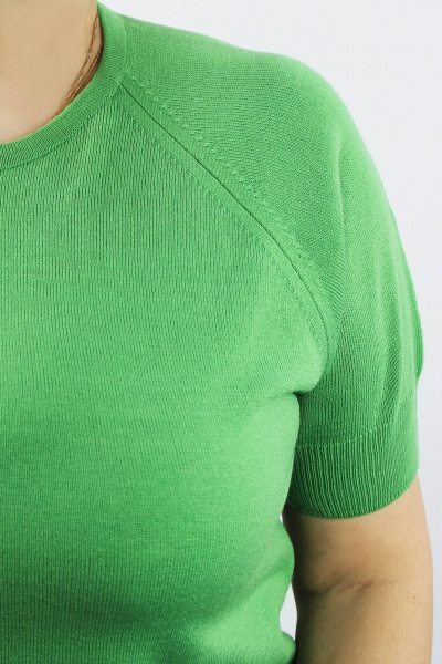 Джемпер реглан короткий рукав вязаный для демисезона Полесье С1370-22 2С5162-Д43 170,176 зеленая_лужайка - фото 3