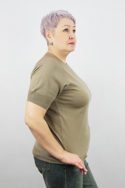 Джемпер реглан короткий рукав вязаный для демисезона Полесье С1370-22 2С5162-Д43 170,176 ясень - фото 2