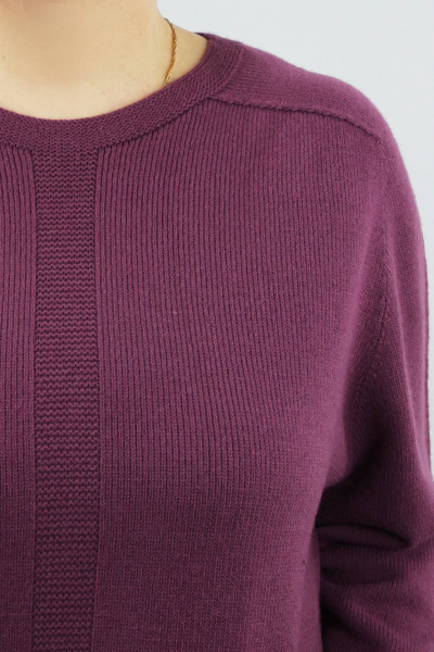 Длинный джемпер реглан с карманами из трикотажа для демисезона Полесье С1829-24 4С0817-Д43 158,164 садовая_сирень - фото 3