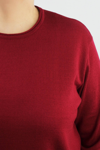 Прямой джемпер с длинным рукавом, обработка бейкой, для демисезона Полесье С1996-24 4С0831-Д43 170,176 бордовая_роза - фото 3