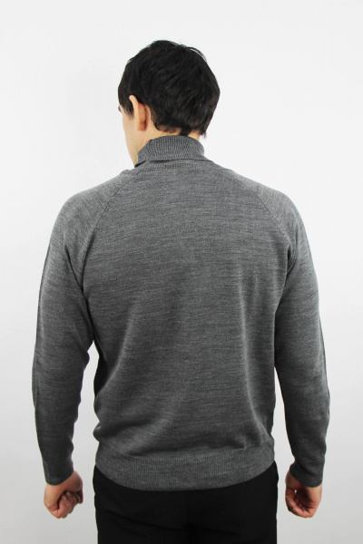 Демисезонный мужской прямой свитер с рукавом реглан Полесье С3070-17 7С1581-Д43 182,188 асфальт - фото 3