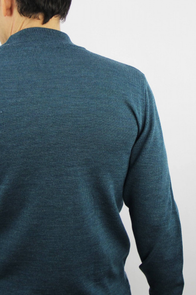 Демисезонный вязаный свитер с двойной ластичной стойкой Полесье С3157-23 3С3214-Д43 170,176 морской_меланж - фото 3