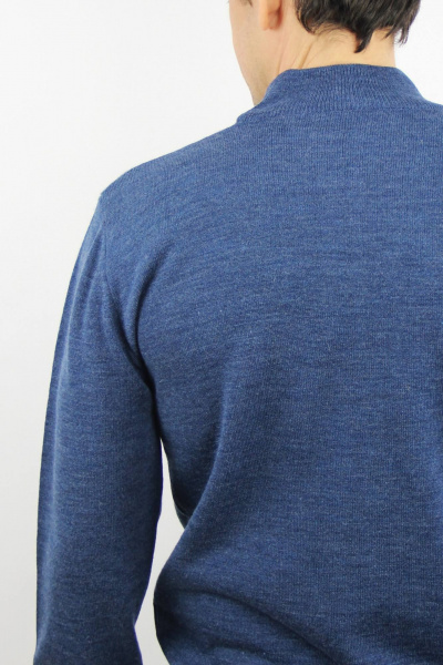 Демисезонный вязаный свитер с двойной ластичной стойкой Полесье С3157-23 3С3214-Д43 182,188 индиго_синий - фото 3