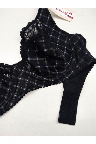 Кружевной бюстгальтер в большом размере с дублировкой Frank&Co 13230 черный - фото 8