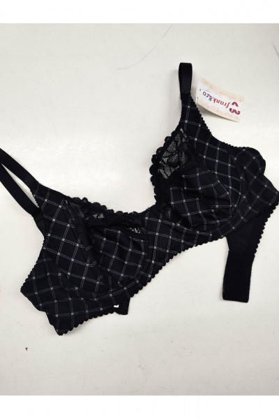 Кружевной бюстгальтер в большом размере с дублировкой Frank&Co 13230 черный - фото 6