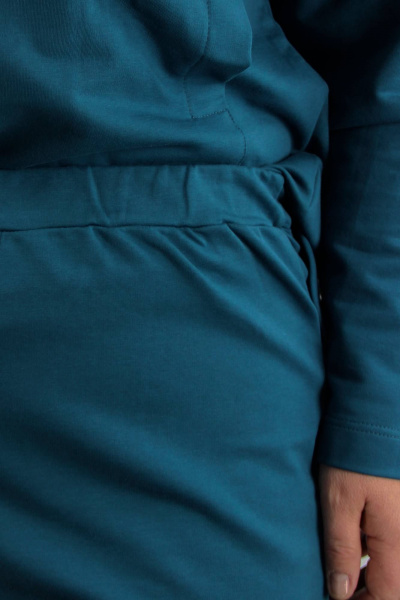 Демисезонный вязаный комплект: жакет и брюки с эластичным поясом Полесье С6438-23 4С0785-Д43 164 морская_волна - фото 3