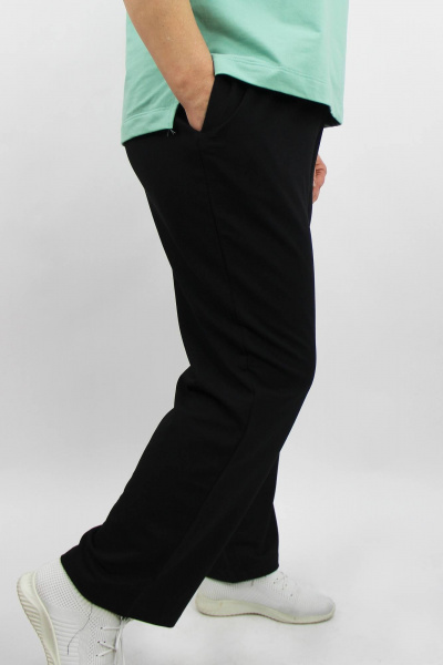 Черные трикотажные брюки с карманами для ежедневного стиля Полесье С8445-23 4С0665-Д43 170 черный - фото 2