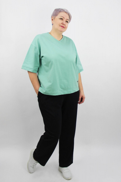 Черные трикотажные брюки с карманами для ежедневного стиля Полесье С8445-23 4С0665-Д43 170 черный - фото 1