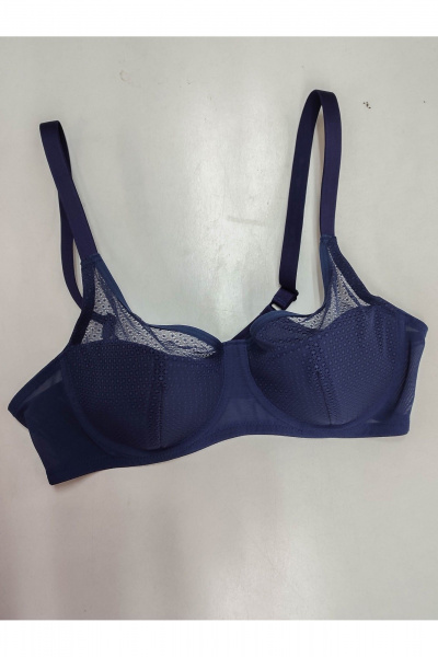 Классический бюстгальтер из сетки из эластаном Frank&Co 15740 синий - фото 12