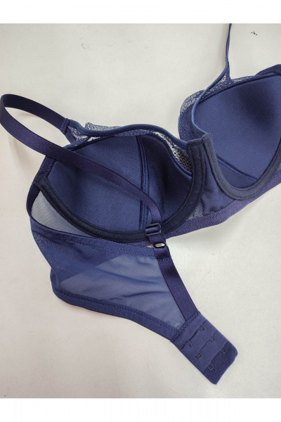 Классический бюстгальтер из сетки из эластаном Frank&Co 15740 синий - фото 10