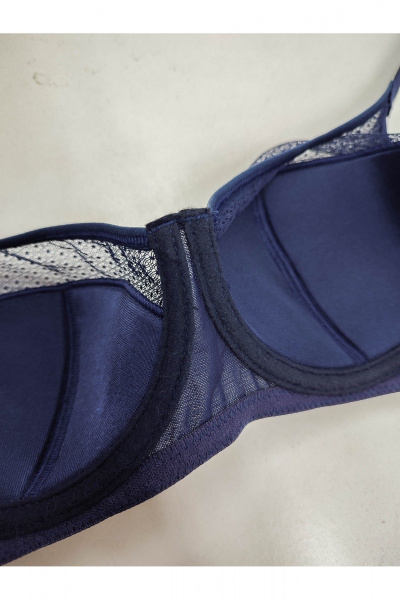 Классический бюстгальтер из сетки из эластаном Frank&Co 15740 синий - фото 9