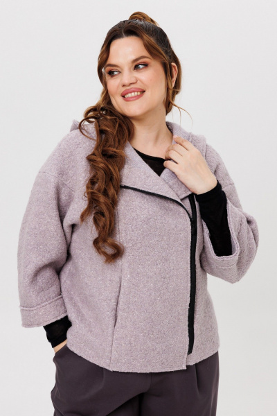 Демисезонный брючный костюм из текстиля и шерсти на каждый день Michel chic 1357/1 графит,серый_кварц - фото 6