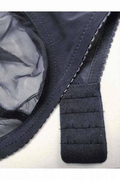 Серый прозрачный бюстгальтер из сетки для больших размеров Frank&Co 11047 графит - фото 11