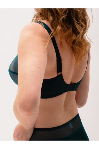 Прозрачный бюстгальтер с поддержкой и поддерживающими боковыми деталями Frank&Co 13547 зеленый - фото 8