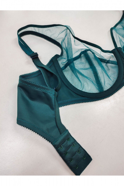 Прозрачный бюстгальтер с поддержкой и поддерживающими боковыми деталями Frank&Co 13547 зеленый - фото 4