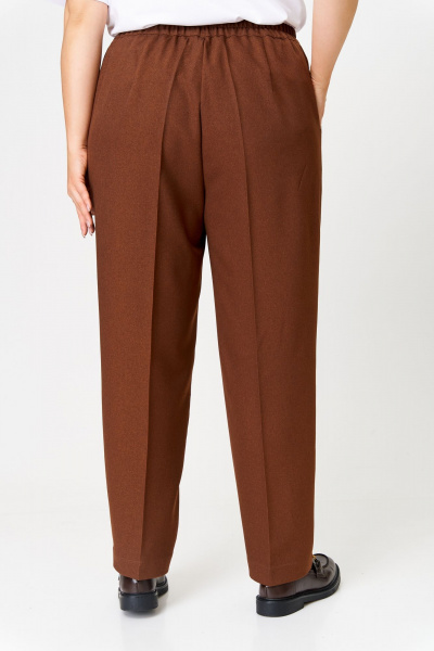 Двойка из бежевых брюках и рубашке оверсайз OVERYOU М191 бежевый_ореховый - фото 7