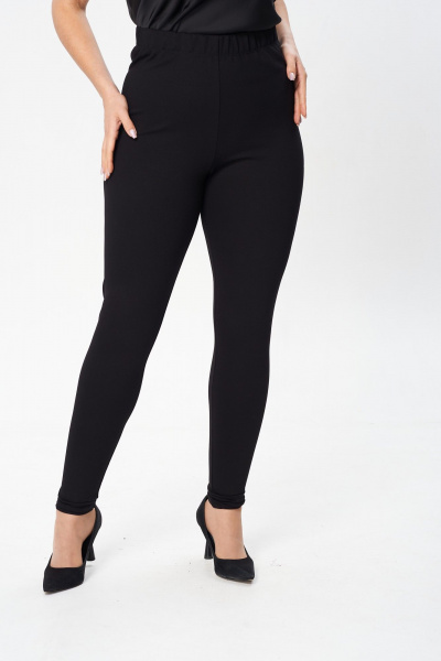 Платье с вытачками и отделочными клапанами в демисезон Avenue 0206 черный - фото 1