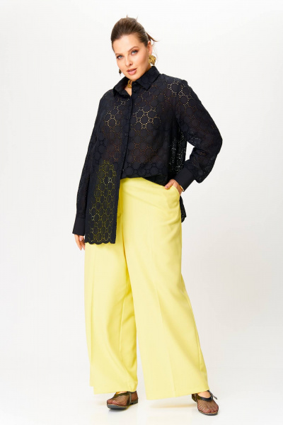 Летняя хлопковая блузка с коротким рукавом и манжетой SOVA 11269 - фото 3