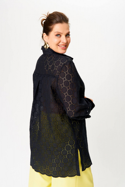 Летняя хлопковая блузка с коротким рукавом и манжетой SOVA 11269 - фото 2