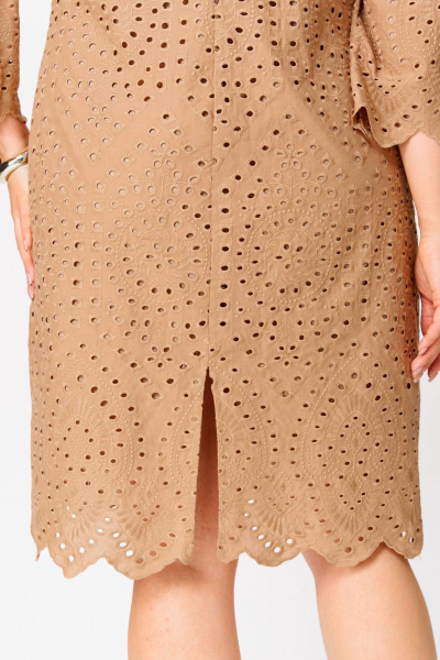 Летнее приталенное платье из хлопкового шитья с рукавом 3/4 SOVA 11272 - фото 9