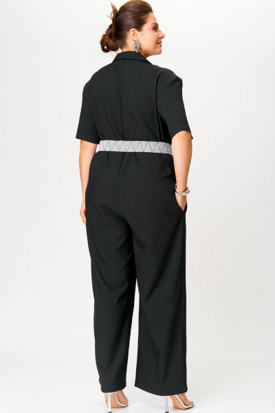 Комбинезон свободный с поясом из текстиля для больших размеров SOVA 11273 - фото 5