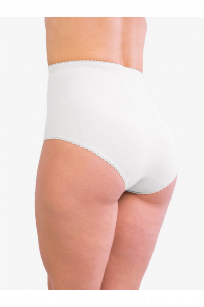 Хлопковые трусы с высокой посадкой и классическим кроем Frank&Co 20103 белый - фото 2