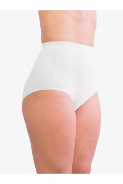 Хлопковые трусы с высокой посадкой и классическим кроем Frank&Co 20103 белый - фото 1