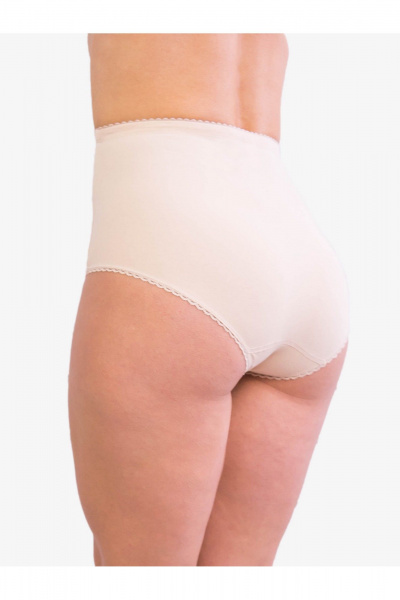 Трусы с высокой посадкой из эластичного хлопка Frank&Co 20303 бежевый - фото 2