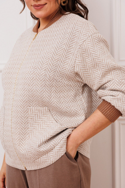 Бежевый и коричневый костюм 2-ка для повседневной носки Romanovich Style 2-2776 кэмел - фото 7