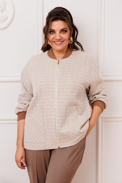 Бежевый и коричневый костюм 2-ка для повседневной носки Romanovich Style 2-2776 кэмел - фото 6