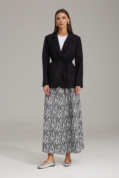 Демисезонный комплект жакет и юбка в стиле casual N.O.W. 1477 - фото 1