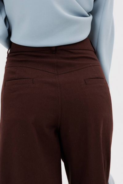 Демисезонные брюки wide leg с расклешением из хлопка Fantazia Mod 5033 - фото 3