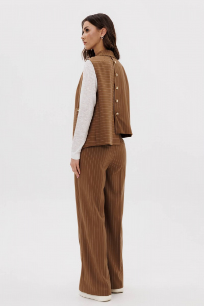 Демисезонные брюки со стрелками и жилет в деловом стиле Fantazia Mod 5046 - фото 4